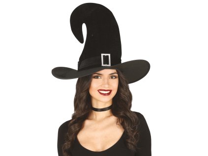 108742 2 doplnok ku kostymu zamatovy carodejnicky klobuk