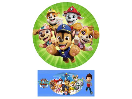 Jedlý obrázok na tortu - Paw Patrol (Dimensiune hârtie comestibilă Fondant 0,5 mm)