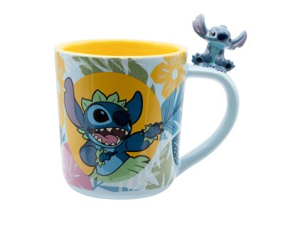 disney mug 3d handle hawaiian stitch x2
