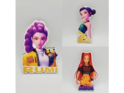 Magnetky na tortu sada - KPop Huntrix 3 ks