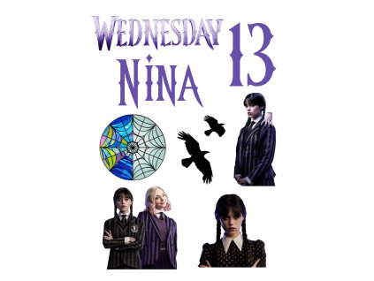 Poze personalizate comestibile - Wednesday