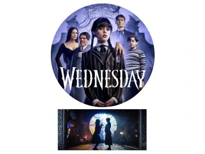 Jedlý obrázok na tortu - Wednesday