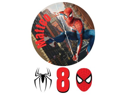 Imagine tort personalizat comestibil - Spiderman