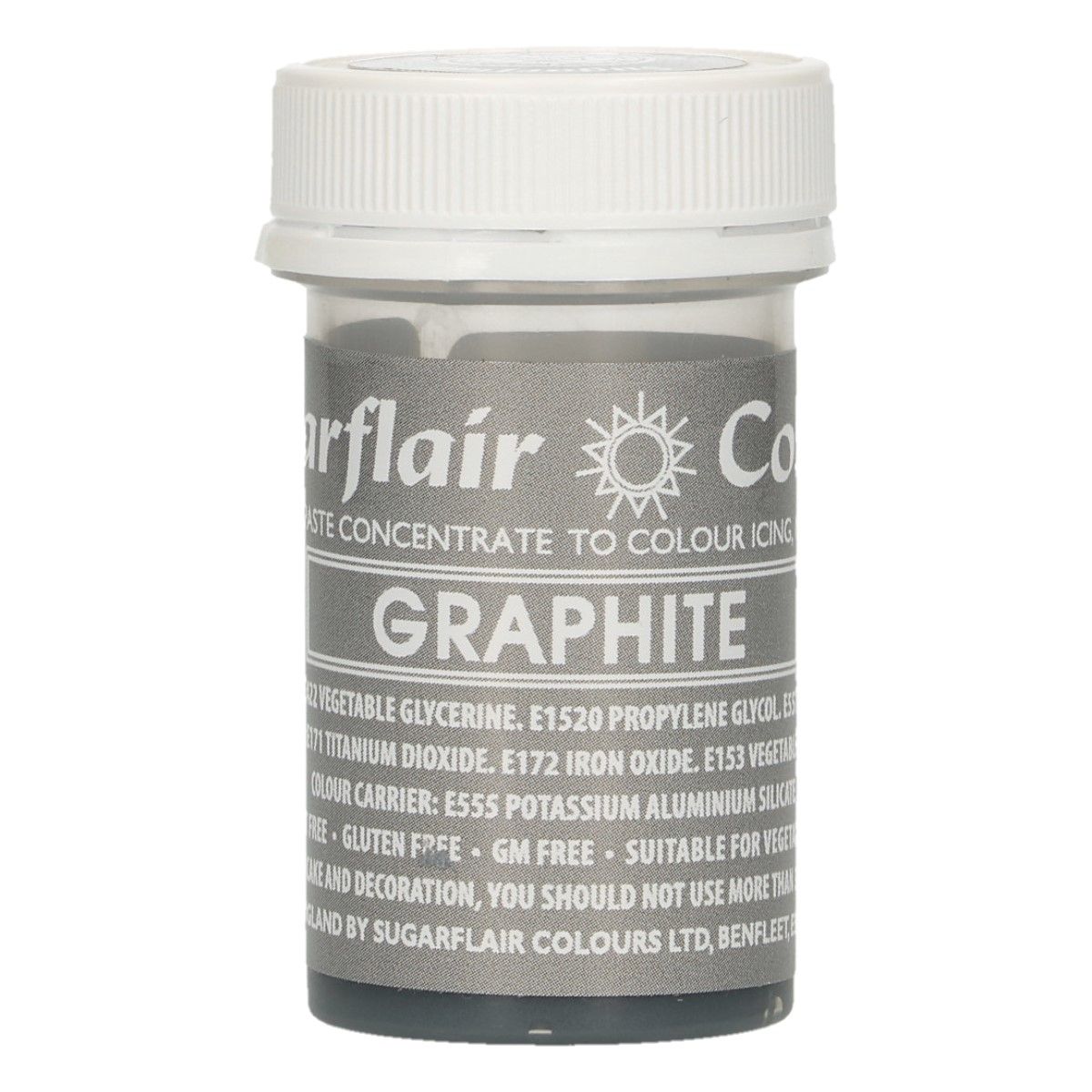 Sugarflair Colours Gelová barva Graphite - Grafitová 25 g