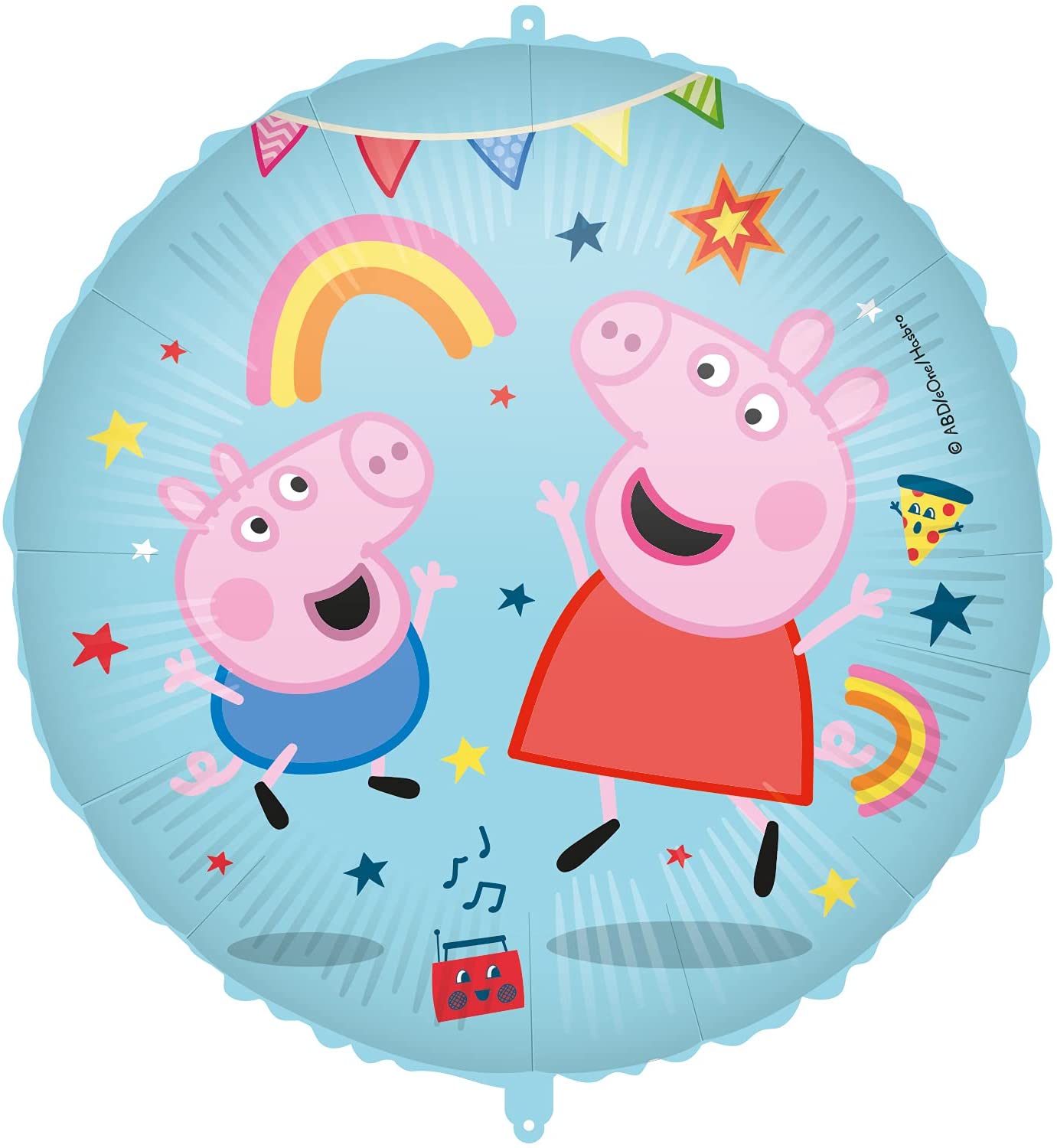 Procos Balon din folie - Peppa Pig cerc albastru 46 cm