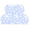Balón svetlomodrý - Biele bodky 30 cm