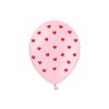 Ružový Balónik s červenými srdiečkami
