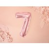 43778 foliovy balon mini cislo 7 ruzovo zlaty