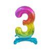 Samostojaci fóliový balón 3 dúhový 74 cm
