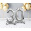 Samostojaci fóliový balón 3 strieborný 74 cm