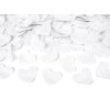 Tun confetti şi panglici - Inimioare albe 80 cm