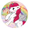 57792 jedly papier bez cukru jednorozec a duha 16 cm