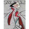 Dámske tričko 101 Dalmatíncov - Cruella sivé