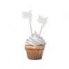 Ozdoby na cupcakes - Biele holubice 12 ks