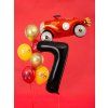Fóliový balón narodeninové číslo 7 čierny 86 cm