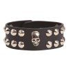 Kožený náramok s lebkou