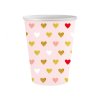 Pahare de hârtie - Xoxo roz 250 ml 6 buc