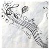 Servítky - Music, biele