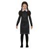 Dievčenský kostým - Wednesday šaty s potlačou