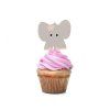 Ozdoby na cupcakes - Ružové sloníky