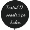 Balon cu text - Negru 80 cm