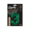 87996 1 foliovy balon cislo 3 tmavozelene 85 cm