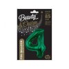87999 1 foliovy balon cislo 4 tmavozelene 85 cm