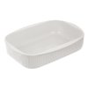 64596 zapekacia misa obdlznik biela vlnka 24 x 17 cm