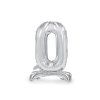 Samostojací fóliový balón 0 strieborný 70 cm