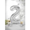 Samostojací fóliový balón 2 strieborný 70 cm