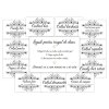 Etichete informative de nuntă - Black and white 12 buc