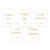 Etichete informative de nuntă - Ornament elegant 5 buc
