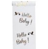 elegance table runner metal gold hello baby 28cm x 5m