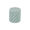 sage green spiral pillar candle dia 7cm x 7 5cm