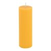 mustard fluted pillar candle dia 5cm x 15cm