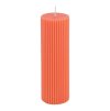 tangerine fluted pillar candle dia 5cm x 15cm