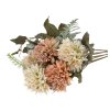 bouquet 5 scabieuses tangerine blanc 32cm