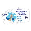 Suport personalizat pentru farfurie - Petrecerea Aviatică