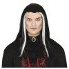 Čierna vampírska parochňa s bielymi pramienkami