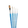 884955080702 W&N COTMAN WATER COLOURS BRUSH SHORT HANDLE 5PK [CLOSE UP]
