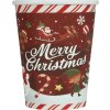 109144 3 papierove pohare merry christmas 6 ks 240 ml