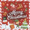 109138 4 papierove servitky merry christmas 20 ks 16 5 x 16 5 cm