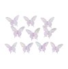 set 10 iridescent parma acryl butterflies 4cm x 3 5cm x 1 3cm