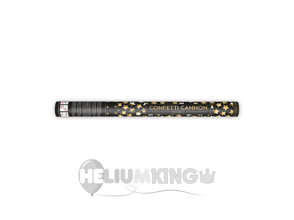 Strelci konfetov - zlate zvezdice 80cm