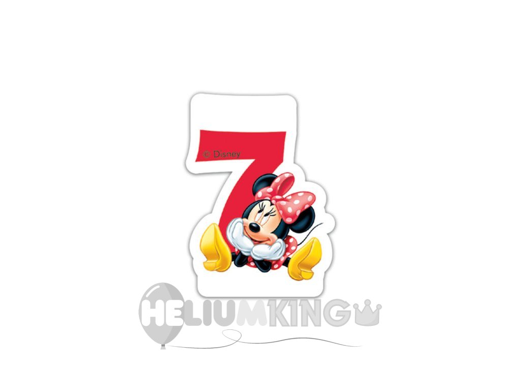Rojstnodnevna sveča Minnie - številka 7