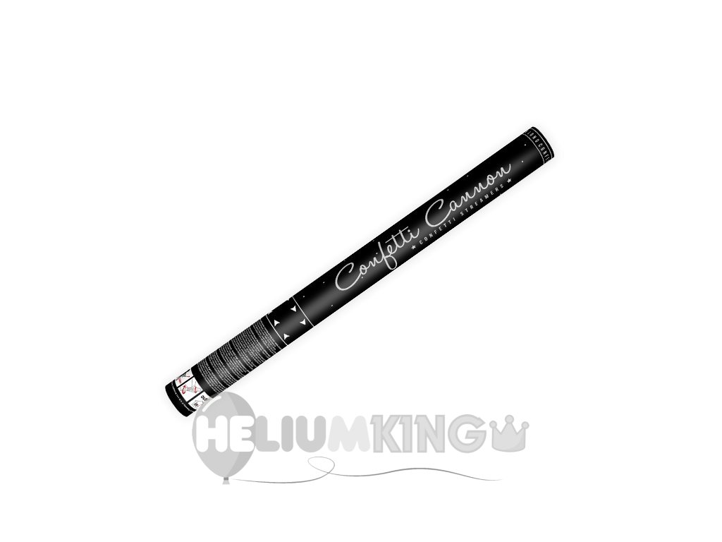 Strelec konfetov - srebrne trakovi 60cm