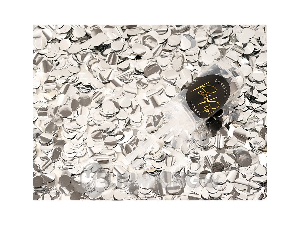 Majhni strelci konfetov - srebrne barve