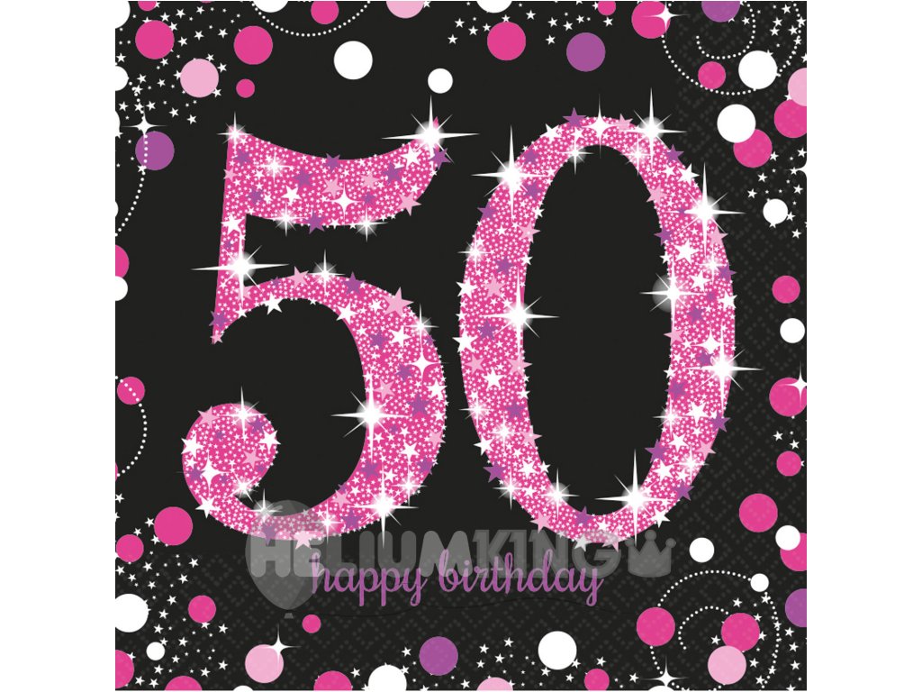 Prtički 50. rojstni dan - Svetleče zlata 33 x 33 cm