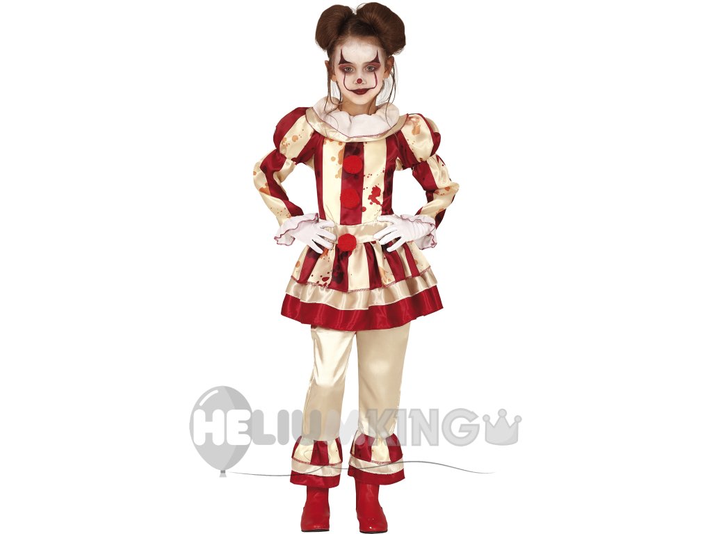Otroški dekliški kostum - strašljiv klovn