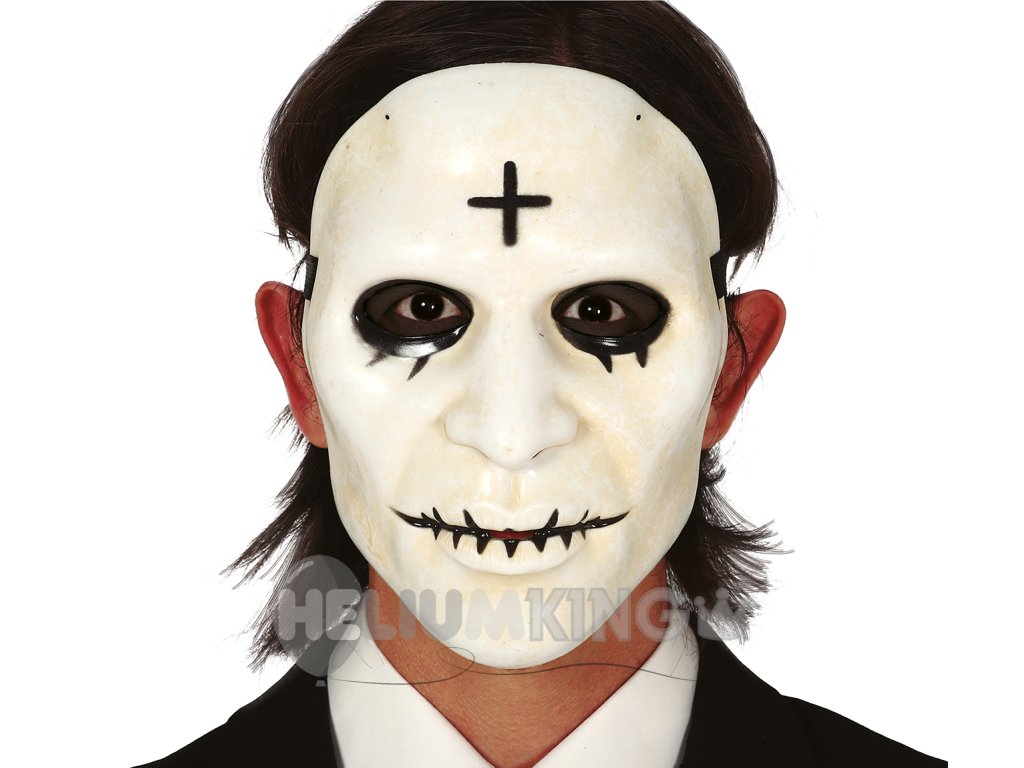 Bela maska moškega s križem